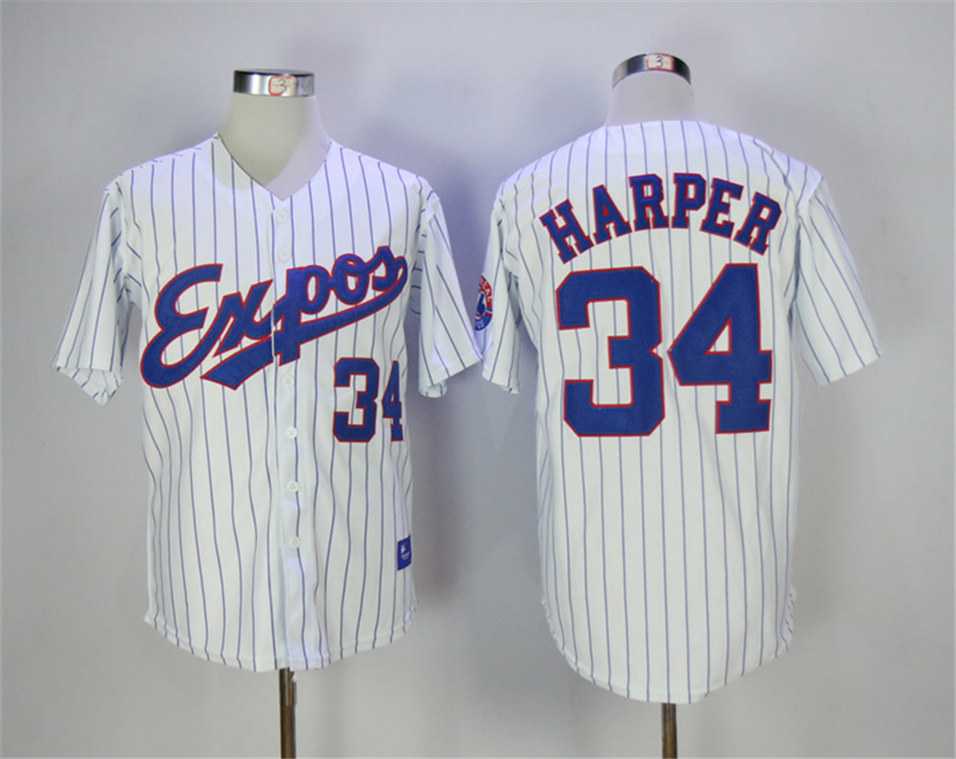 Montreal Expos #34 Bryce Harper Mitchell And Ness White Stitched Jersey,We sell and wholesale Montreal Expos #34 Bryce Harper Mitchell And Ness White Stitched Jersey on line form chian!